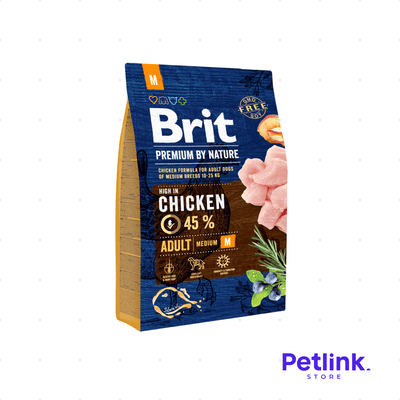 BRIT PREMIUM BY NATURE ALIMENTO SECO PERRO ADULTO RAZA MEDIANA FORMULA POLLO BOLSA 3 KILOS