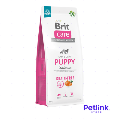 BRIT CARE ALIMENTO SECO LIBRE DE GRANOS PERRO CACHORRO TODAS LAS RAZAS FORMULA SALMON BOLSA 12 KILOS