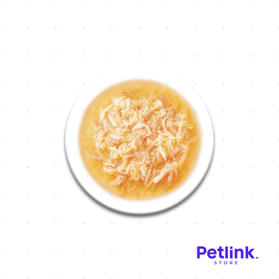 CHURU BROTH SNACK HUMEDO CALDO PARA GATOS SOPITA RECETA POLLO CON ATUN SOBRE 40 GRAMOS