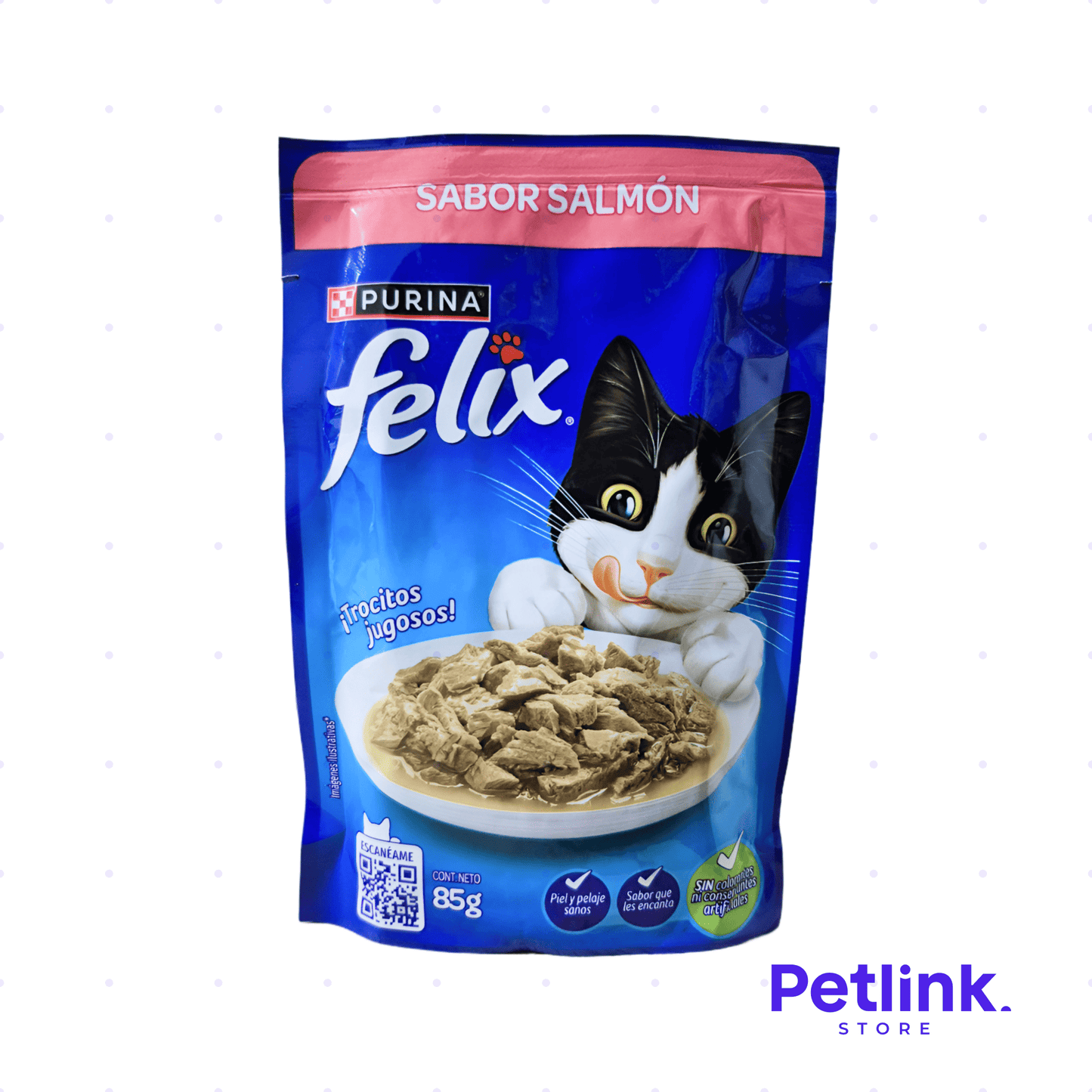 FELIX ALIMENTO HUMEDO PARA GATO SABOR SALMON SOBRE 85 GRAMOS