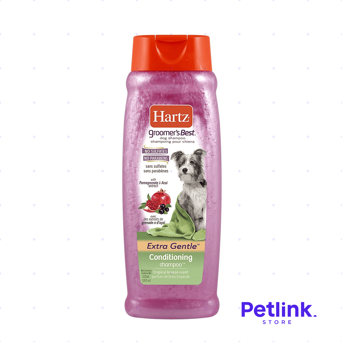 HARTZ SHAMPOO REACONDICIONADOR Y DESENREDANTE 3 EN 1 PERRO ADULTO BOTELLA 532ML