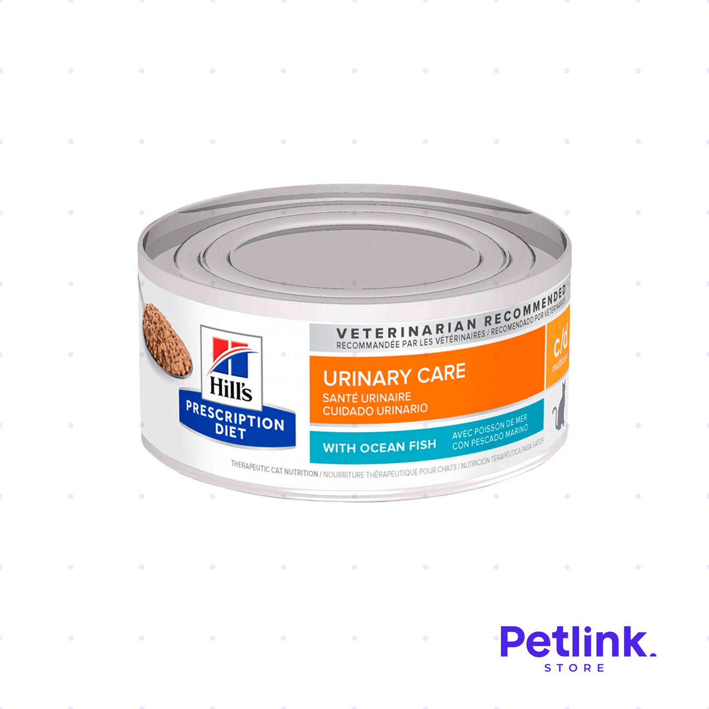 HILLS PRESCRIPTION DIET URINARY CARE C/D MULTICARE ALIMENTO HUMEDO GATO CUIDADO URINARIO OCEAN FISH LATA 156 GRAMOS