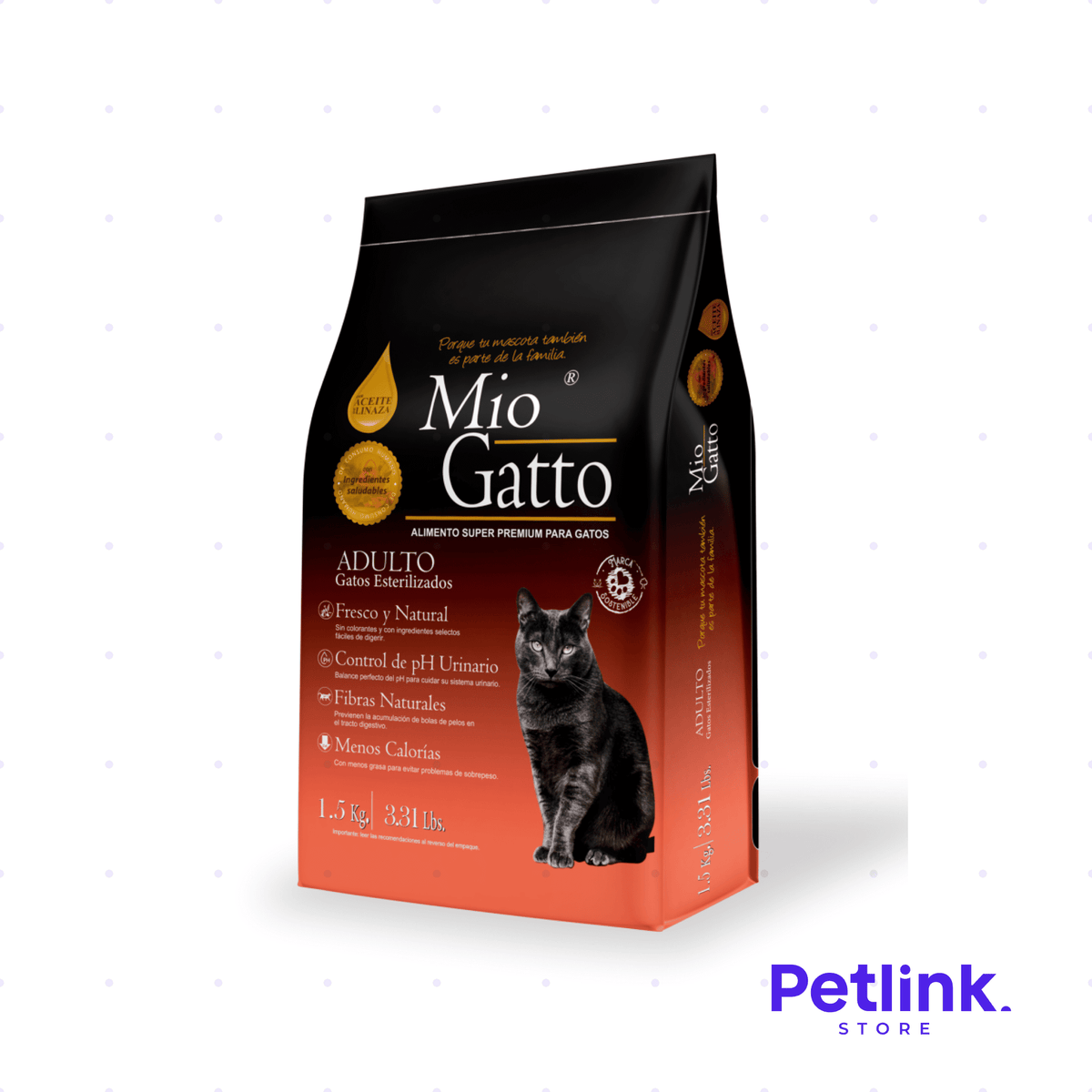 MIO GATTO ALIMENTO SECO GATO ADULTO ESTERILIZADO BOLSA 1.50 KILOS
