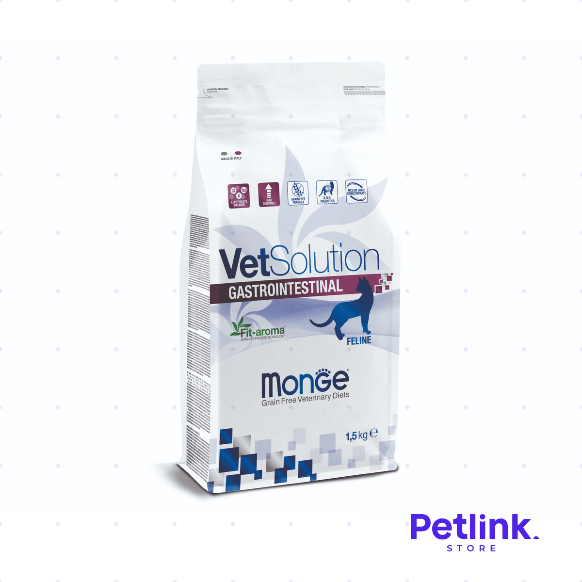MONGE VET SOLUTION ALIMENTO SECO GATO ADULTO GASTROINTESTINAL BOLSA 1.50 KILOS