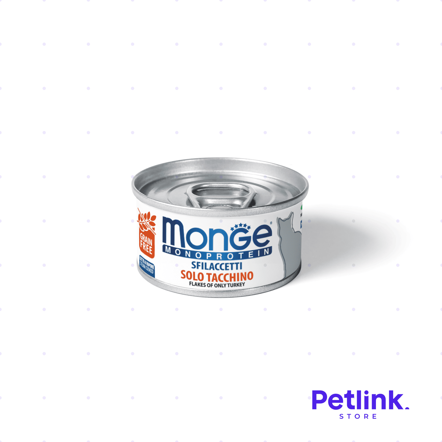 MONGE ALIMENTO HUMEDO GATO ADULTO MONOPROTEINA PAVO LATA 80 GRAMOS