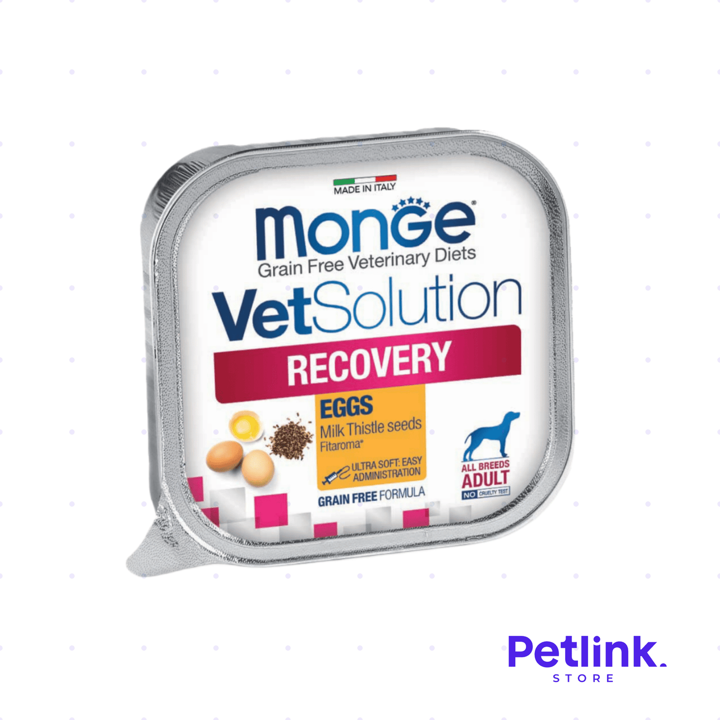 MONGE VET SOLUTION ALIMENTO HUMEDO PERRO ADULTO RECOVERY O RECUPERACION LATA 150 GRAMOS