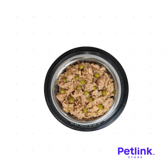 BRAVERY ALIMENTO HUMEDO GATO ADULTO RECETA ATUN Y ARVEJAS LATA 70 GRAMOS