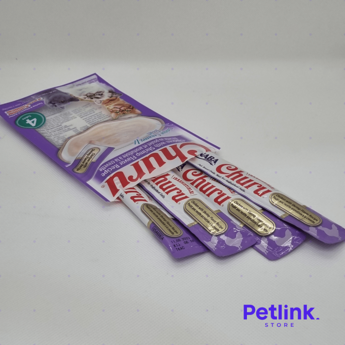 CHURU SNACK HUMEDO PARA GATOS SABOR POLLO CON CAMARON