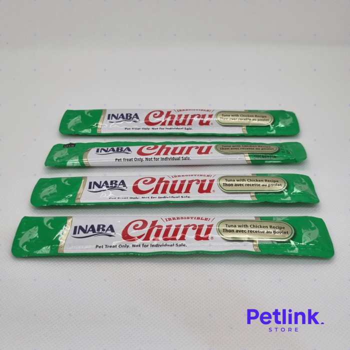 CHURU SNACK HUMEDO PARA GATOS SABOR ATUN CON POLLO