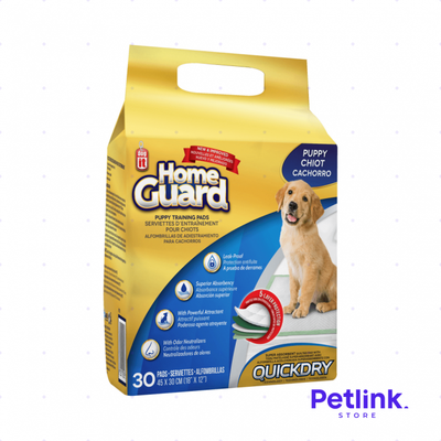 HOME GUARD PAÑALES DE ENTRENAMIENTO PERRO CACHORRO PAQUETE 30 UNIDADES (45 X 33 CM)