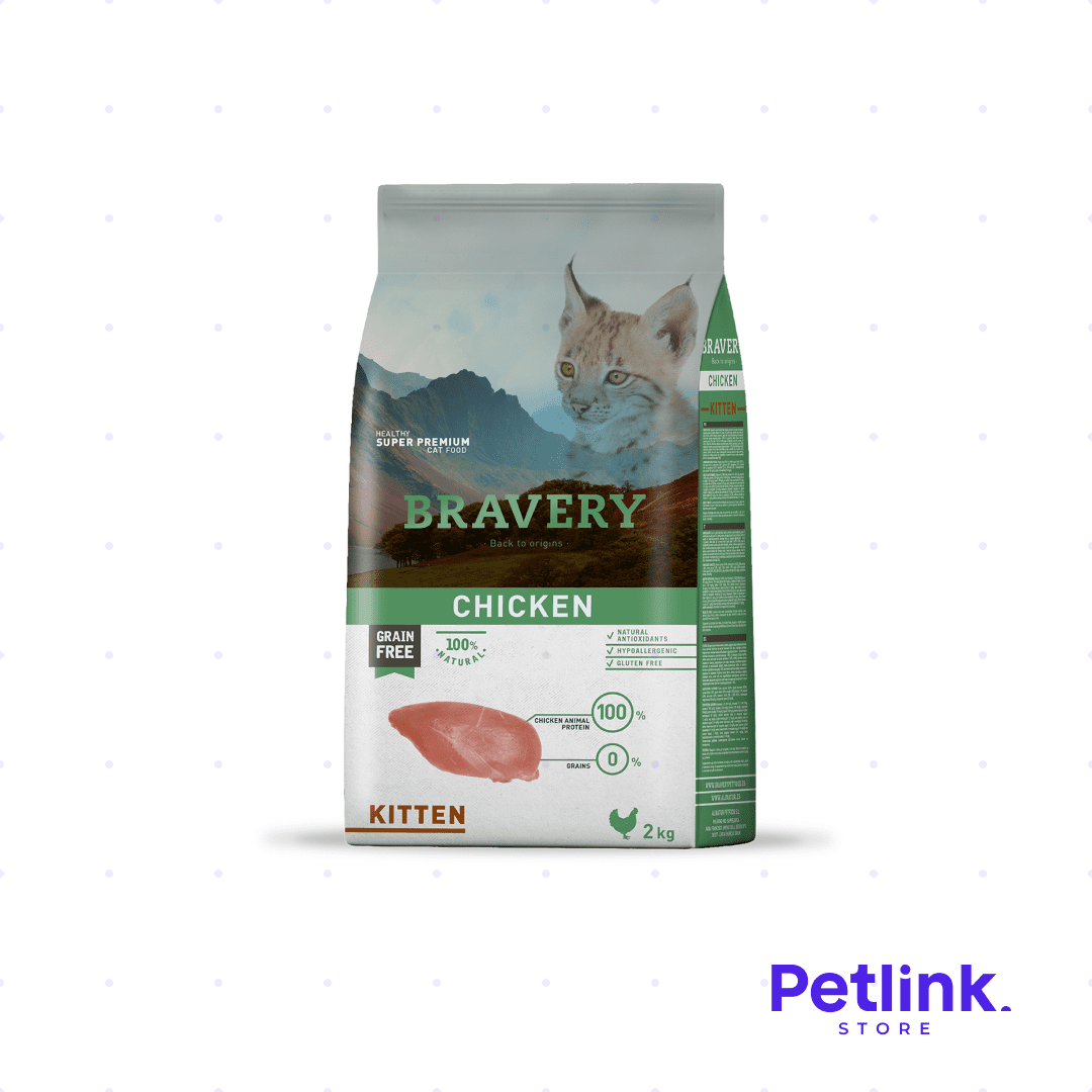 BRAVERY ALIMENTO SECO GATO CACHORRO RECETA POLLO BOLSA 2 KILOS