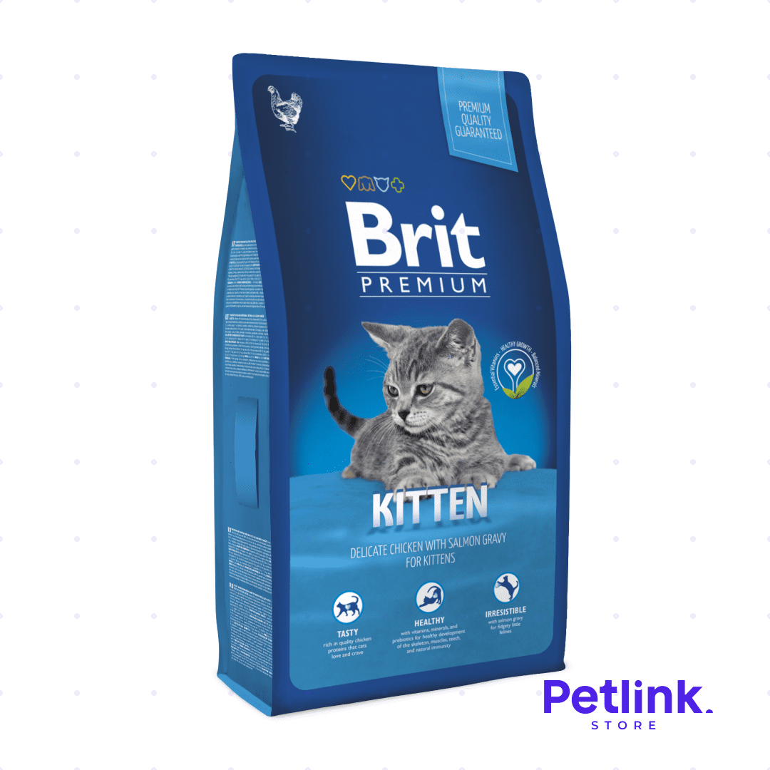 BRIT PREMIUM ALIMENTO SECO GATO CACHORRO RECETA POLLO CON SALMON BOLSA 8 KILOS