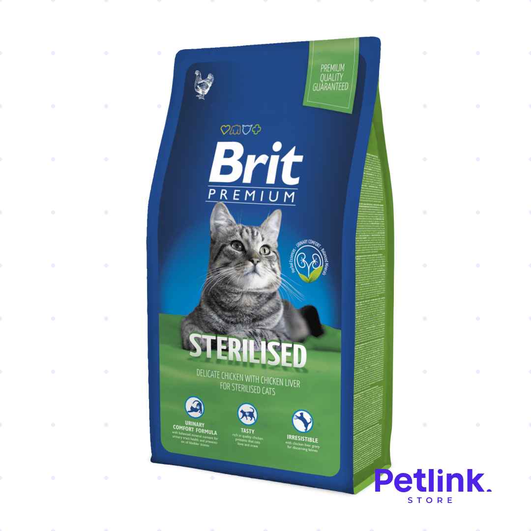 BRIT PREMIUM ALIMENTO SECO GATO ESTERILIZADO RECETA POLLO E HIGADO DE POLLO BOLSA 8 KILOS