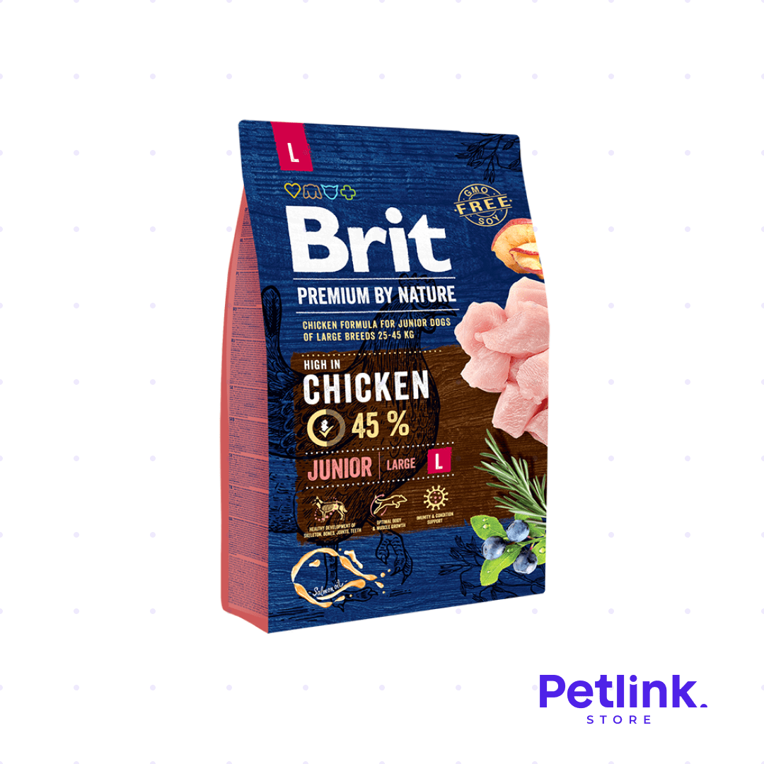 BRIT PREMIUM BY NATURE ALIMENTO SECO PERRO CACHORRO RAZA GRANDE Y GIGANTE FORMULA POLLO BOLSA 3 KILOS