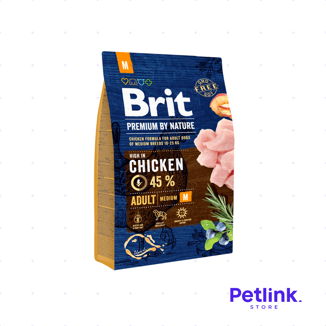 BRIT PREMIUM BY NATURE ALIMENTO SECO PERRO ADULTO RAZA MEDIANA FORMULA POLLO BOLSA 3 KILOS