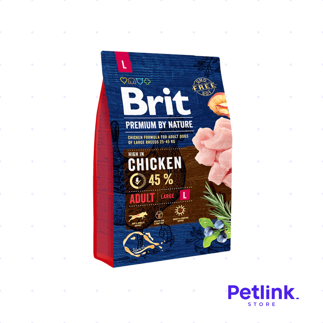 BRIT PREMIUM BY NATURE ALIMENTO SECO PERRO ADULTO RAZA GRANDE FORMULA POLLO BOLSA 3 KILOS