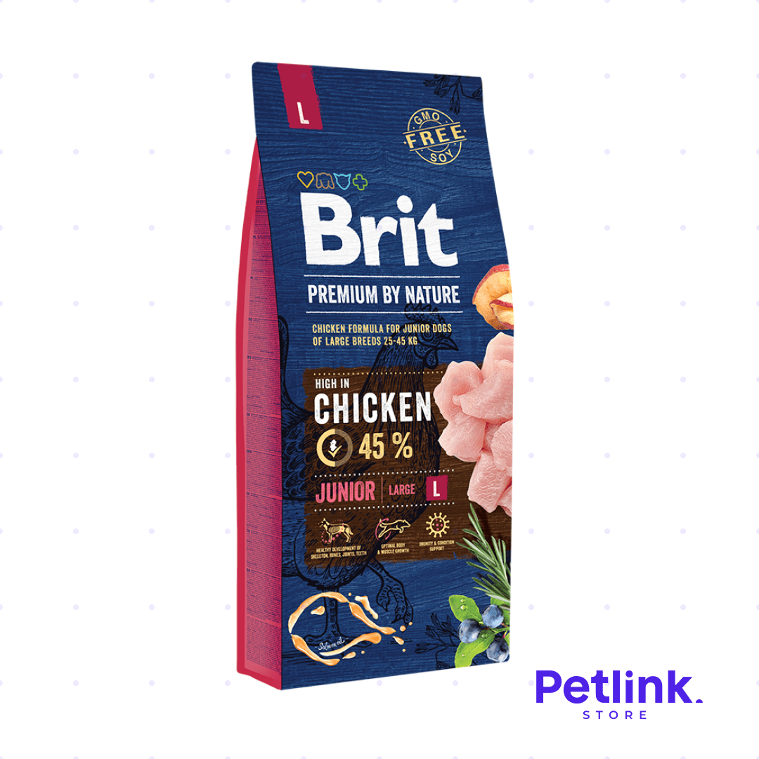 BRIT PREMIUM BY NATURE ALIMENTO SECO PERRO CACHORRO RAZA GRANDE Y GIGANTE FORMULA POLLO BOLSA 15 KILOS