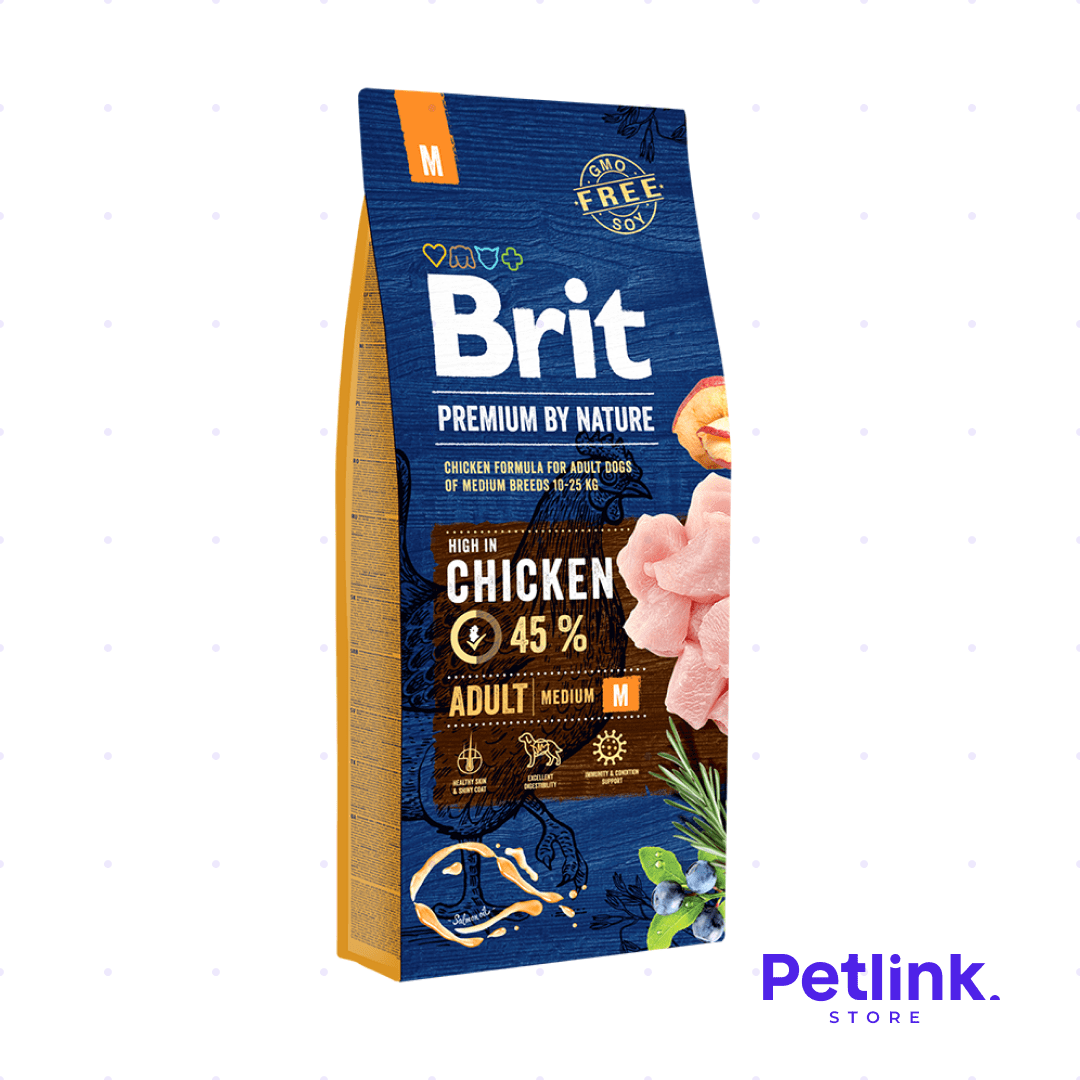 BRIT PREMIUM BY NATURE ALIMENTO SECO PERRO ADULTO RAZA MEDIANA FORMULA POLLO BOLSA 15 KILOS