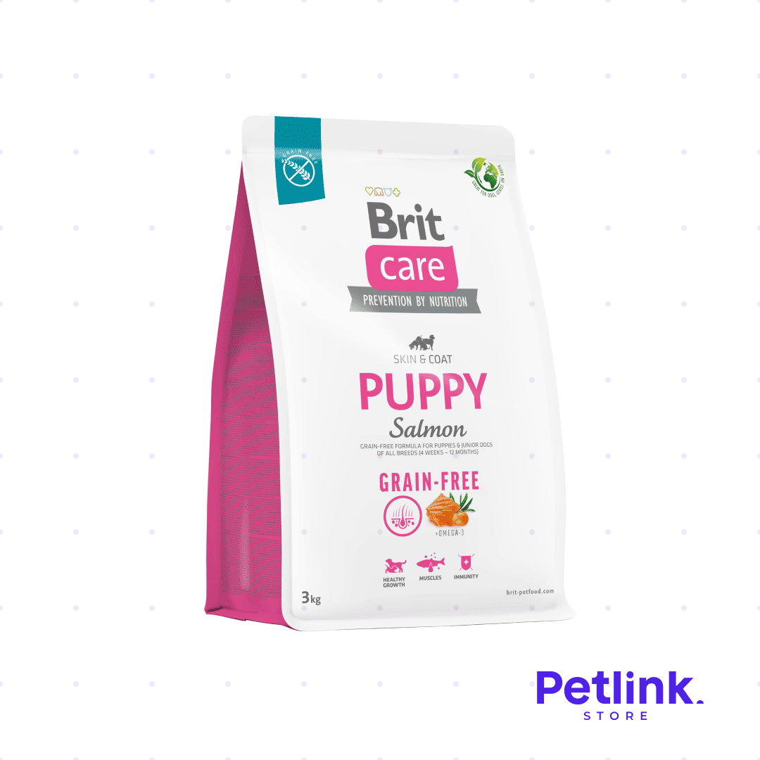 BRIT CARE ALIMENTO SECO LIBRE DE GRANOS PERRO CACHORRO TODAS LAS RAZAS FORMULA SALMON BOLSA 3 KILOS