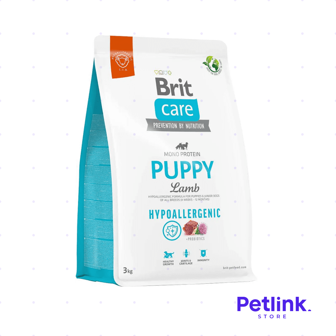 BRIT CARE ALIMENTO SECO HIPOALERGENICO PERRO CACHORRO TODAS LAS RAZAS FORMULA CORDERO BOLSA 3 KILOS