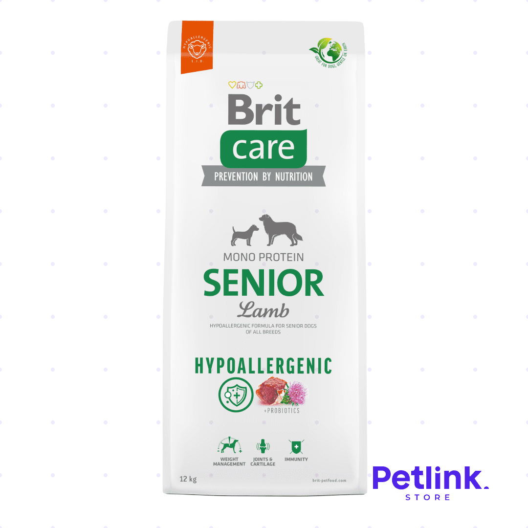 BRIT CARE ALIMENTO SECO HIPOALERGENICO PERRO ADULTO MAYOR TODAS LAS RAZAS FORMULA CORDERO BOLSA 12 KILOS