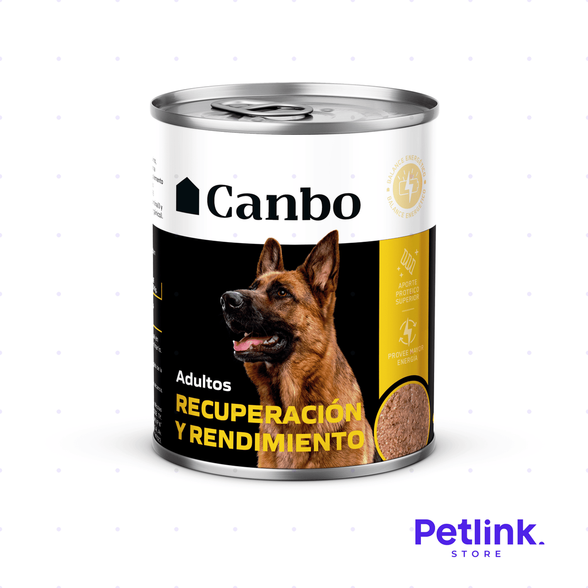 CANBO ALIMENTO HUMEDO PERRO ADULTO PATE RECUPERACION Y RENDIMIENTO LATA 330 GRAMOS