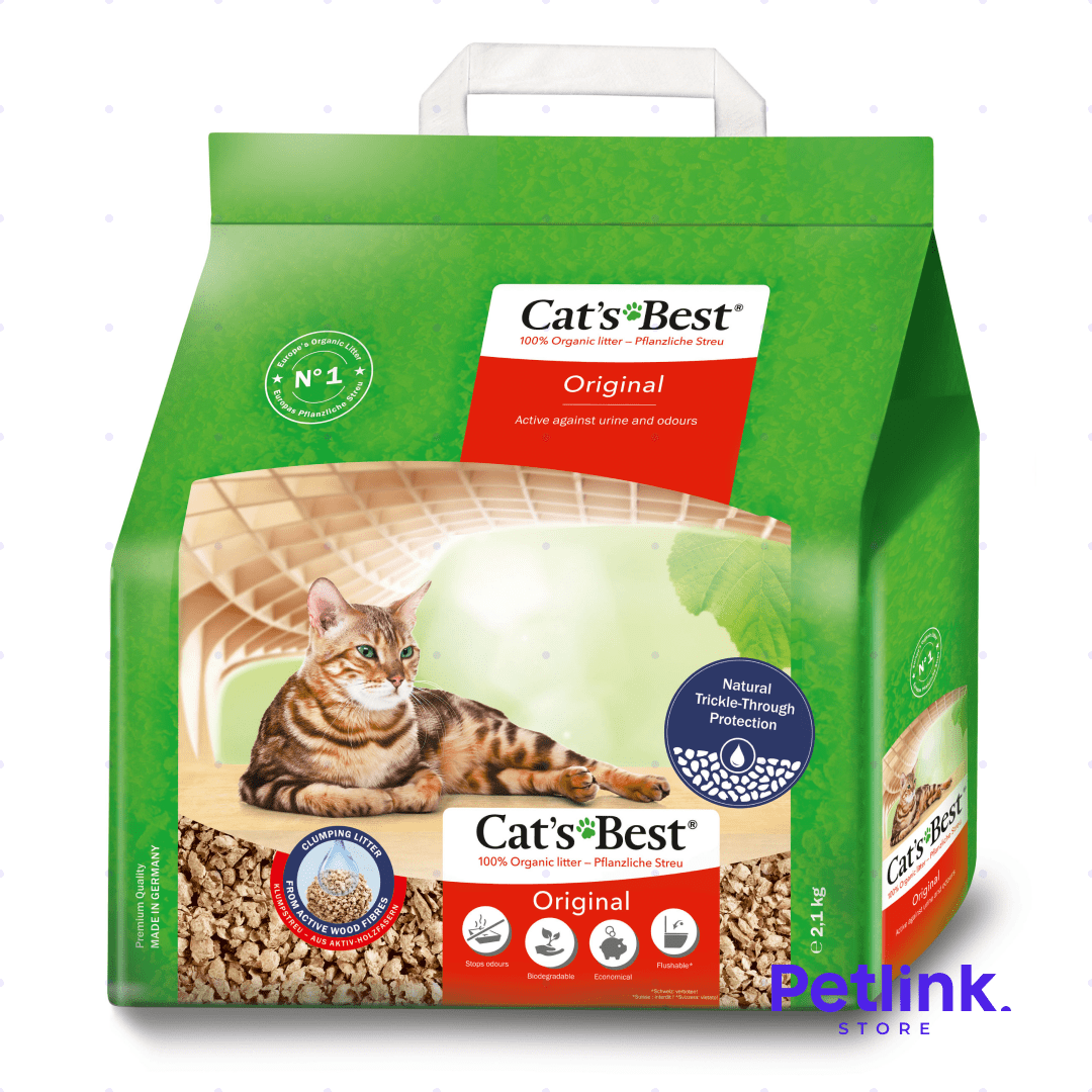 CATS BEST ORIGINAL ARENA PARA GATO CON ABSORCION DE OLOR Y HUMEDAD BOLSA 2.10 KILOS