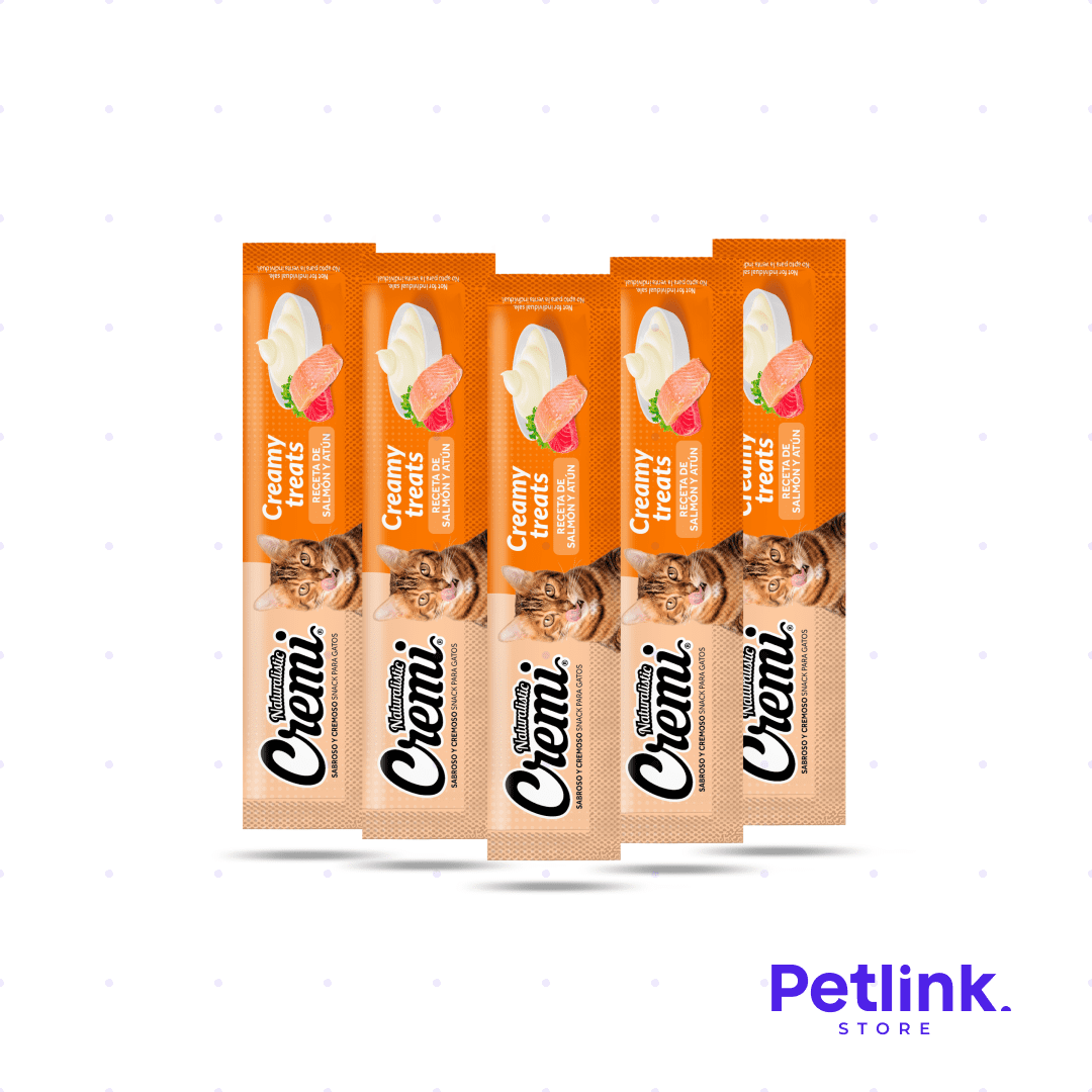 CREMI SNACK HUMEDO PARA GATOS SABOR SALMON CON ATUN