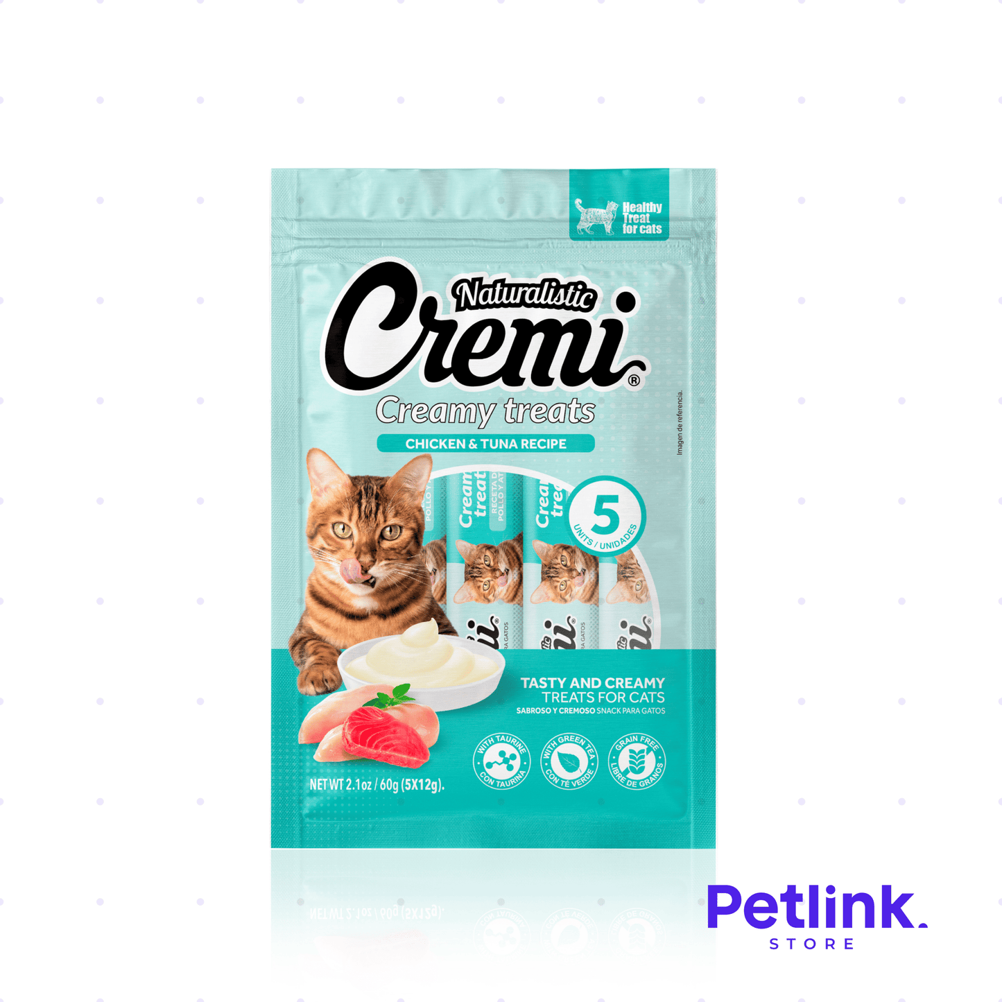 CREMI SNACK HUMEDO PARA GATOS SABOR POLLO CON ATUN