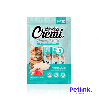 CREMI SNACK HUMEDO PARA GATOS SABOR POLLO CON ATUN