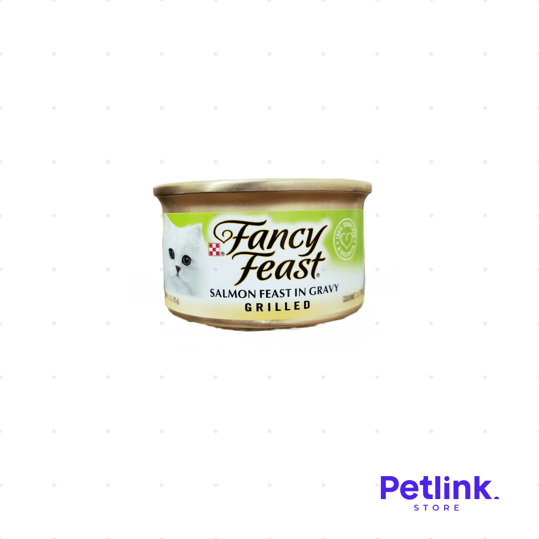 FANCY FEAST ALIMENTO HUMEDO PARA GATO RECETA MINI FILETES SALMON EN SALSA LATA 85 GRAMOS