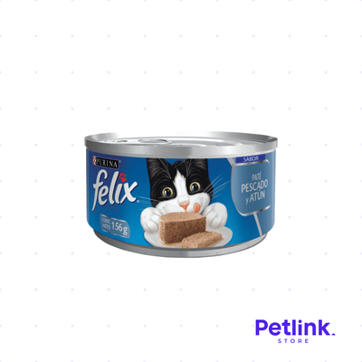 FELIX ALIMENTO HUMEDO PARA GATO PATE DE PESCADO Y ATUN LATA 156 GRAMOS
