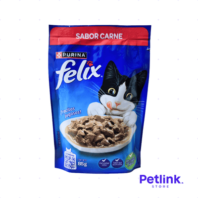 FELIX ALIMENTO HUMEDO PARA GATO SABOR CARNE SOBRE 85 GRAMOS