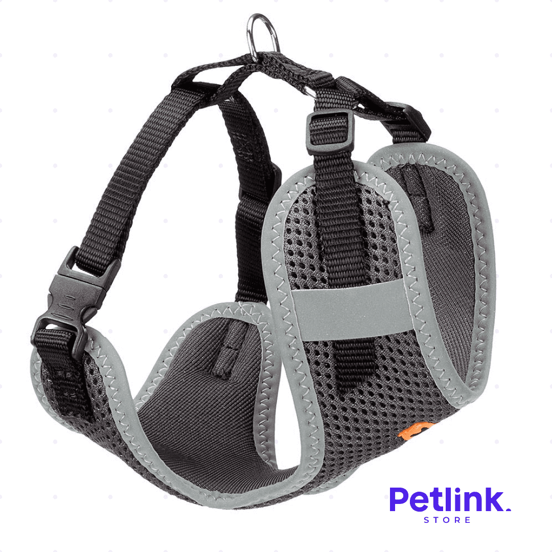 FERPLAST ARNES TECNICO DE NYLON COSTURAS REFLECTANTES PARA PERRO RAZA MEDIANA MODELO NIKITA COLOR NEGRO CON GRIS