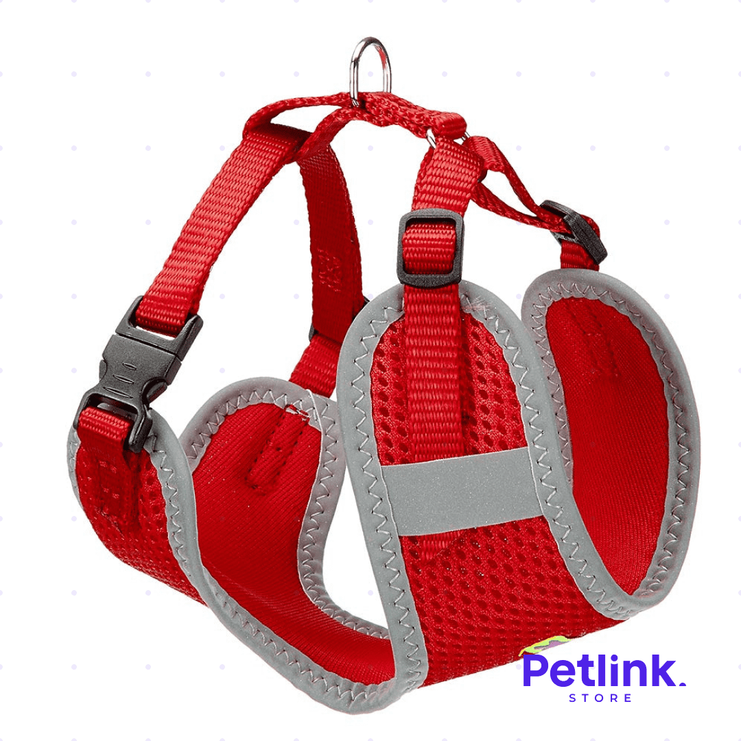 FERPLAST ARNES TECNICO DE NYLON COSTURAS REFLECTANTES PARA PERRO RAZA MEDIANA MODELO NIKITA COLOR ROJO CON GRIS