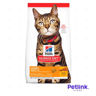 HILLS SCIENCE DIET ALIMENTO SECO GATO ADULTO BAJO EN CALORIAS LIGHT RECETA POLLO BOLSA 1.81 KILOS
