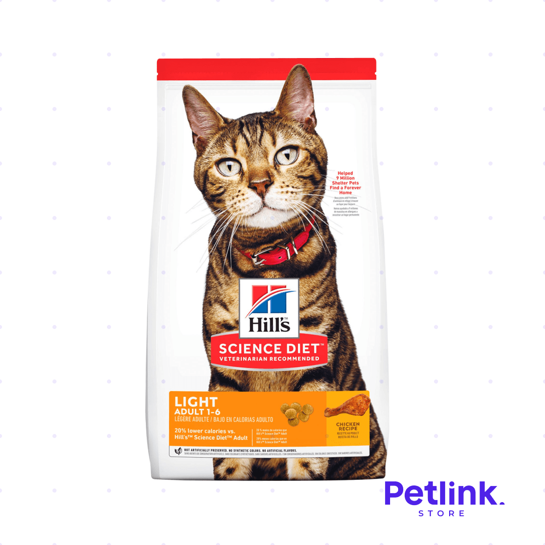 HILLS SCIENCE DIET ALIMENTO SECO GATO ADULTO BAJO EN CALORIAS LIGHT RECETA POLLO BOLSA 3.17 KILOS