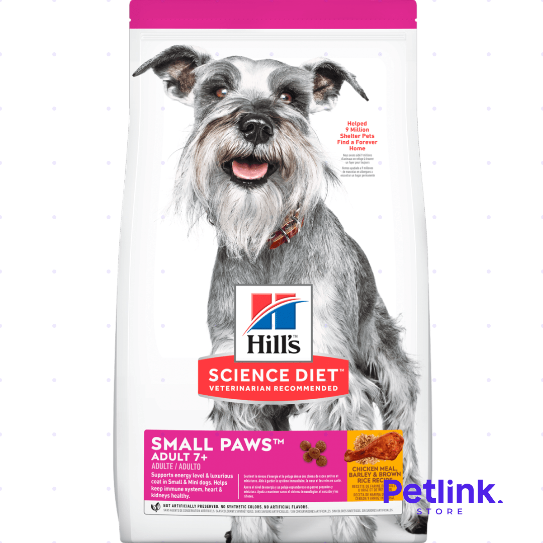 HILLS SCIENCE DIET ALIMENTO SECO PERRO ADULTO MAYOR RAZA MINIATURA Y PEQUEÑA RECETA POLLO, CEBADA Y ARROZ INTEGRAL BOLSA 2.04 KILOS