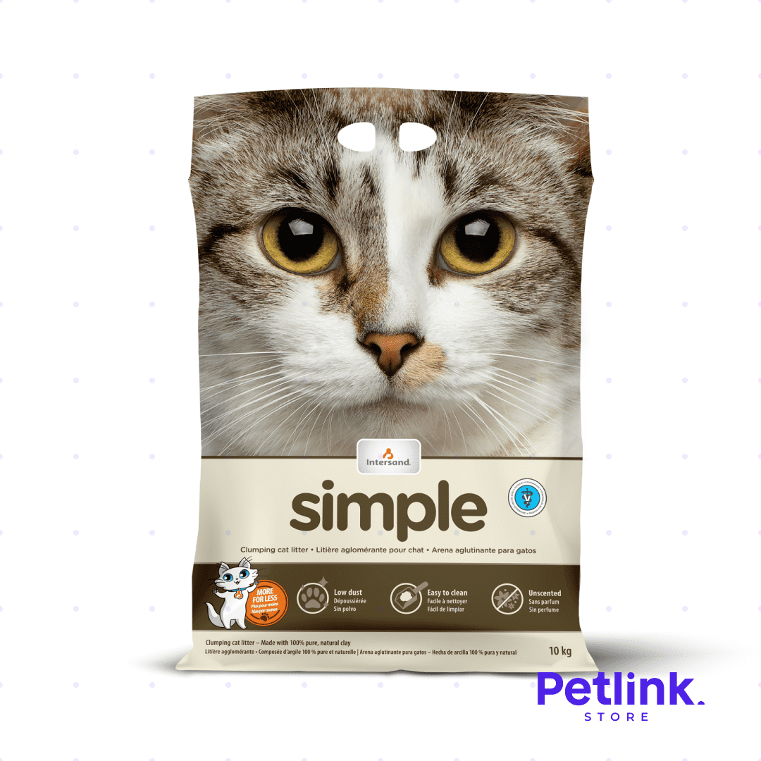 INTERSAND SIMPLE ARENA PARA GATO SIN AROMA BOLSA 10 KILOS