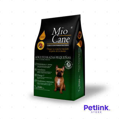 MIO CANE ALIMENTO SECO PERRO ADULTO RAZAS PEQUEÑAS RECETA CARNE Y CEREALES SELECTOS BOLSA 7 KILOS