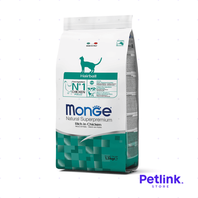 MONGE ALIMENTO SECO GATO ADULTO HAIRBALL CONTROL RECETA POLLO BOLSA 1.50 KILOS