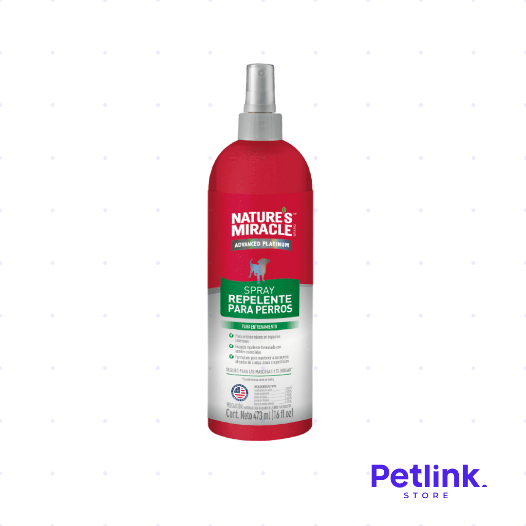 NATURE'S MIRACLE AEROSOL REPELENTE PARA ALEJAMIENTO DE AREAS O SUPERFICIES SOLO PARA PERROS BOTELLA 473ML