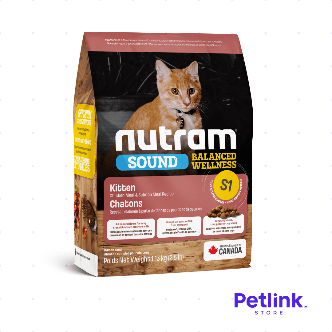 NUTRAM SOUND S1 ALIMENTO SECO GATO CACHORRO FORMULA POLLO Y SALMON BOLSA 1.13 KILOS