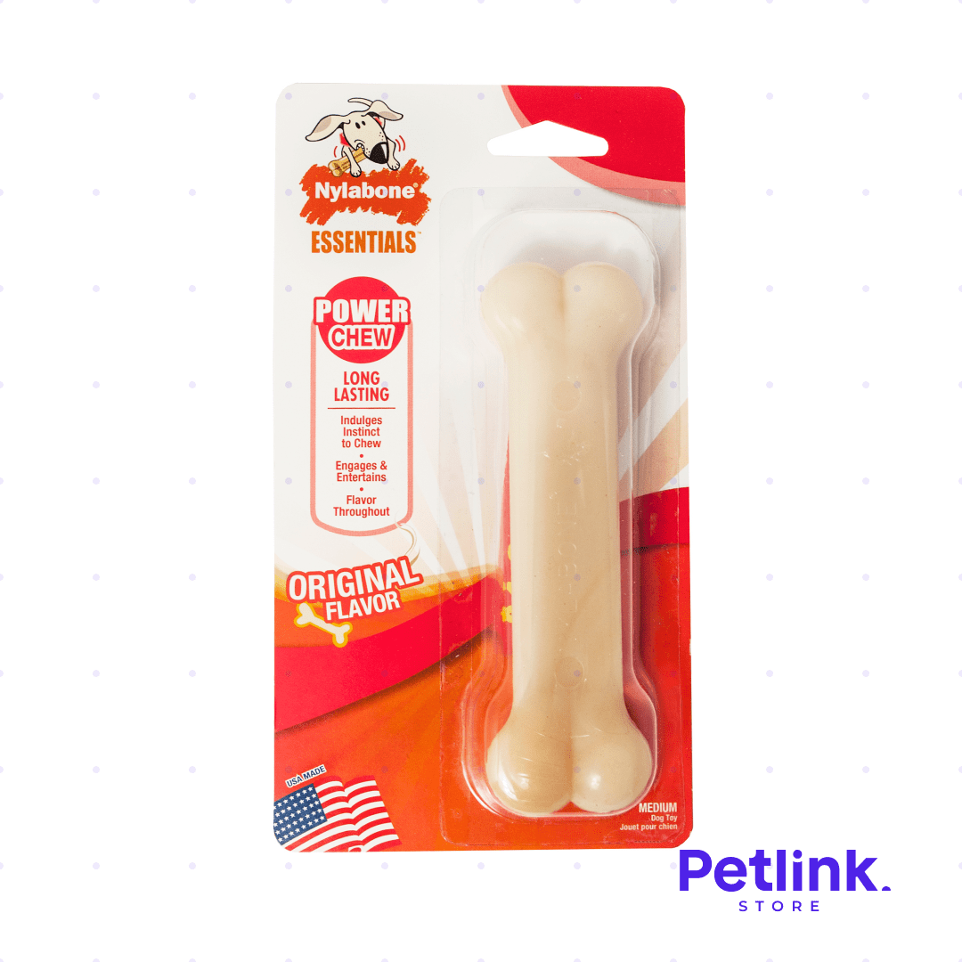 NYLABONE POWER CHEW JUGUETE MASTICACION EXTREMA FORMA DE HUESO PARA PERRO MEDIANO