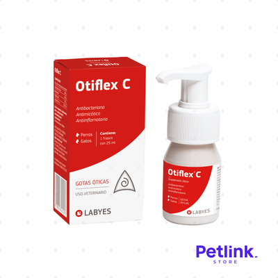 OTIFLEX C SUSPENSION DE USO OTICO GOTAS OTICAS PARA PERROS Y GATOS FRASCO 25ML
