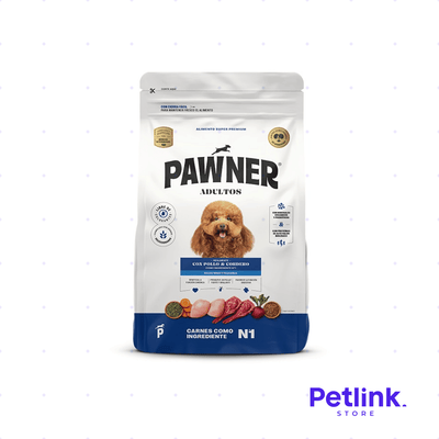 PAWNER ALIMENTO SECO PERRO ADULTO RAZA MINIATURA Y PEQUEÑA RECETA POLLO Y CORDERO BOLSA 1 KILO