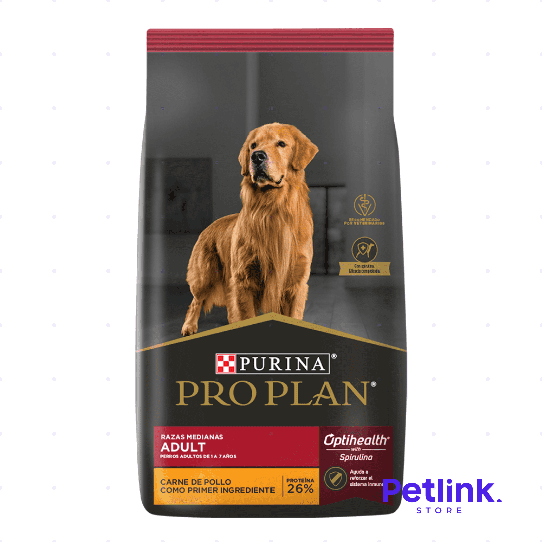 PROPLAN ALIMENTO SECO PERRO ADULTO RAZA MEDIANA RECETA POLLO BOLSA 3 KILOS