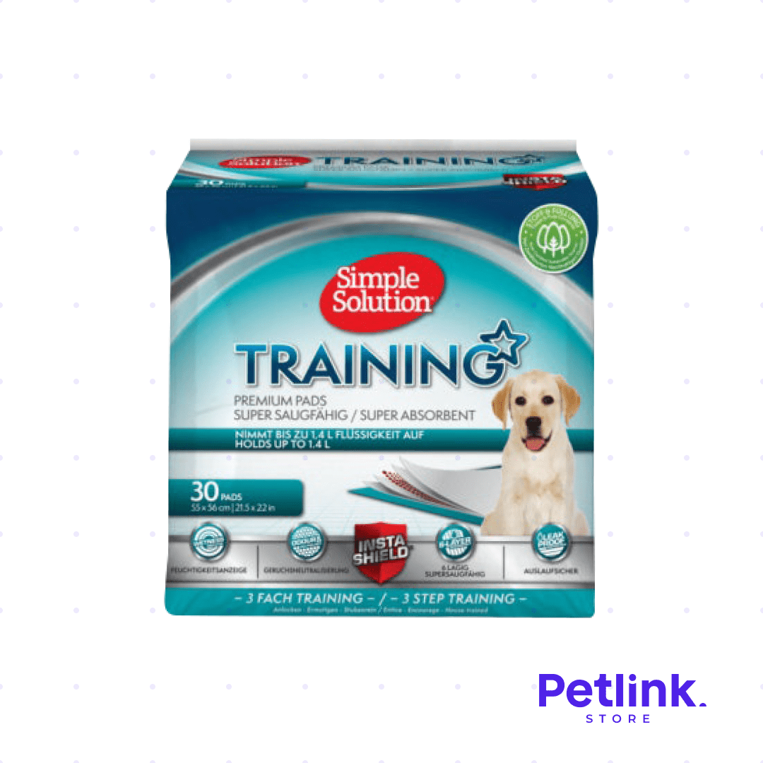 SIMPLE SOLUTION PAÑALES DE ENTRENAMIENTO PERRO CACHORRO PAQUETE 30 UNIDADES (55 X 56 CM)