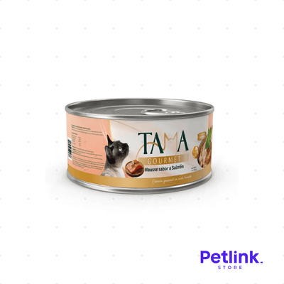 TAMA GOURMET ALIMENTO HUMEDO PARA GATOS MOUSSE SABOR A SALMON LATA 85 GRAMOS