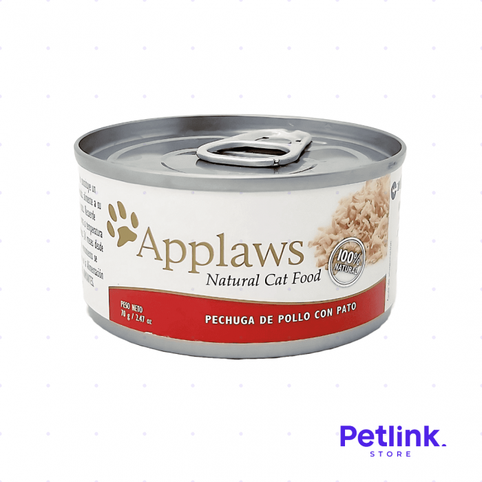 APPLAWS ALIMENTO HUMEDO PARA GATO RECETA PECHUGA DE POLLO CON PATO LATA 70 GRAMOS